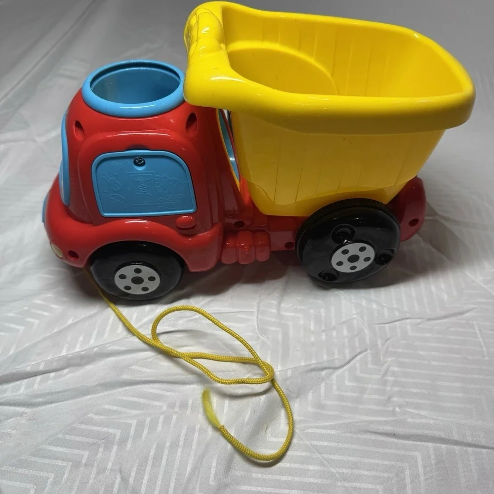Red Dump Truck Toy Vehicle for Kids Educational Learning Preowned